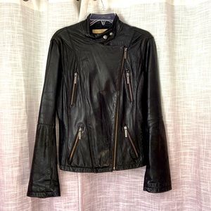 Black leather Moto jacket